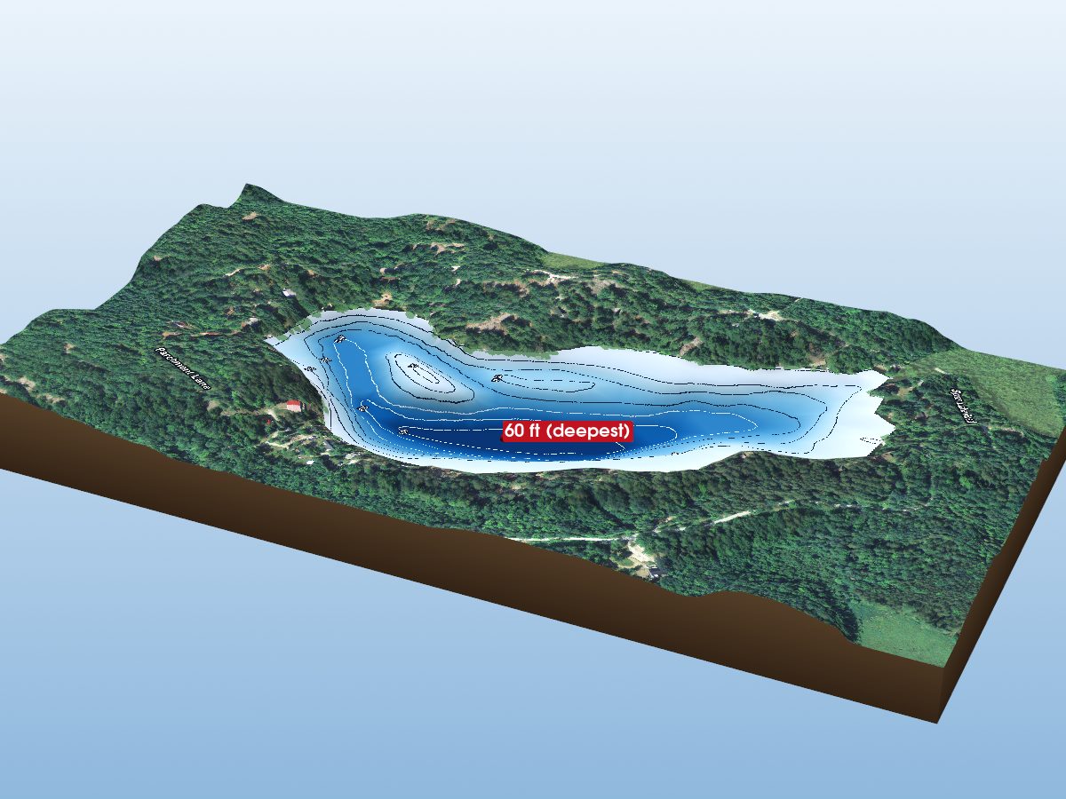 Depth map of Spar Lake