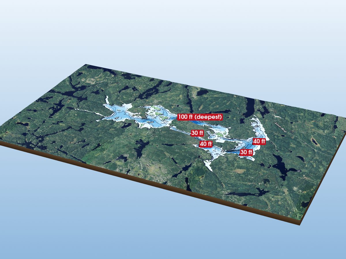 Depth map of Sparkling Lake