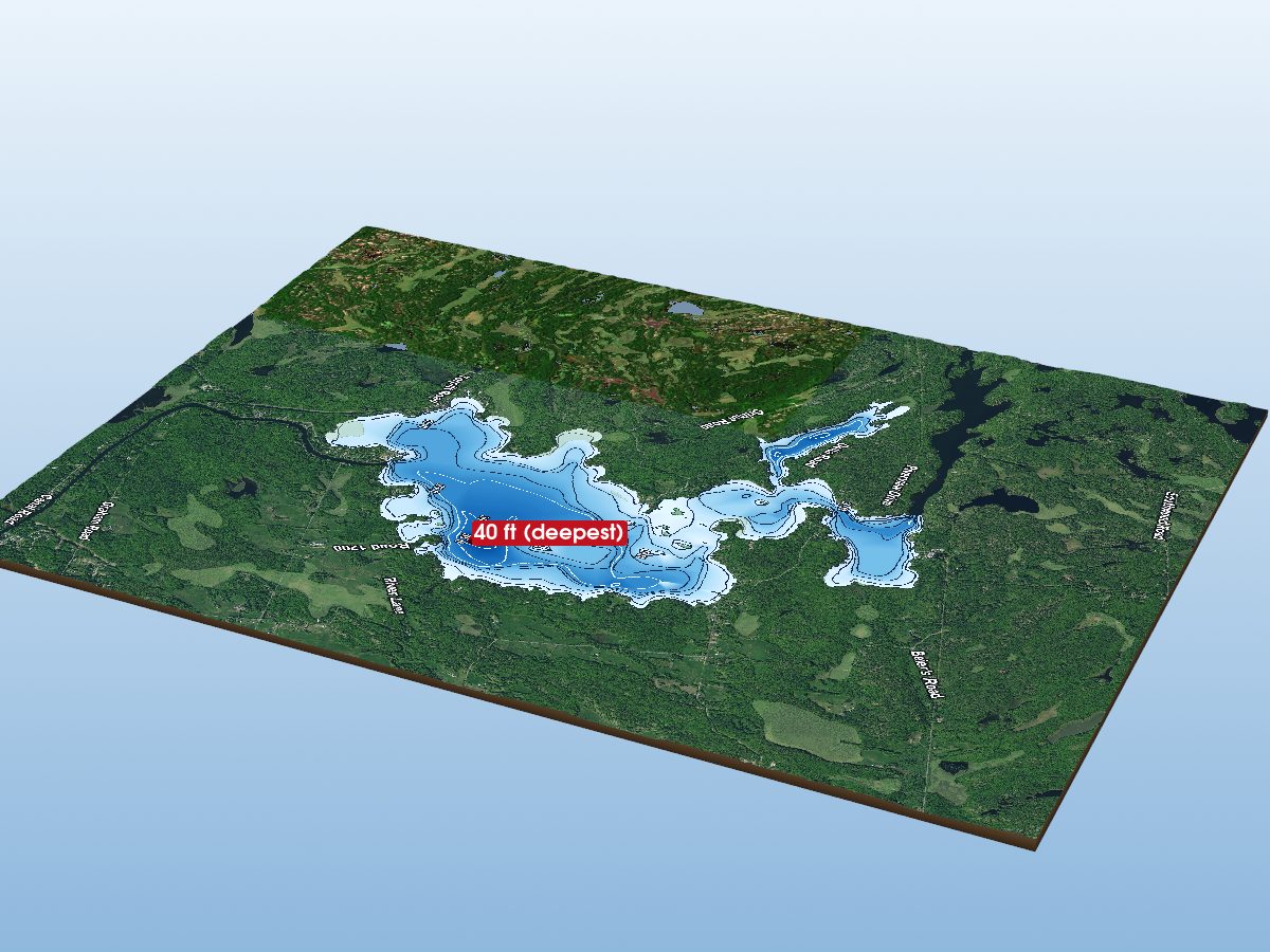 Depth map of Sparrow Lake