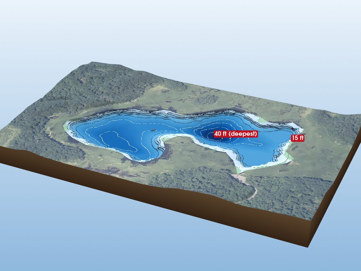 Depth map of Spear Lake