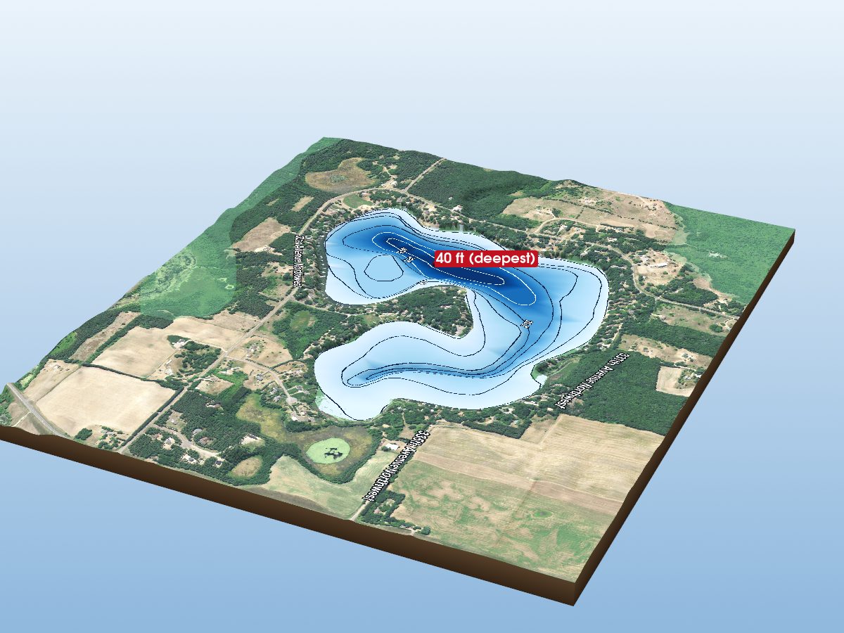 3D depth map of Spectacle Lake