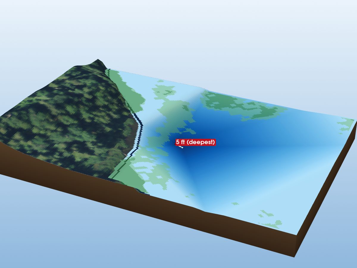 Depth map of Spider Creek