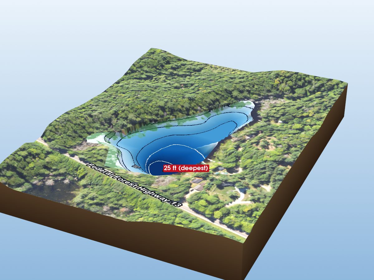 Depth map of Spot Lake