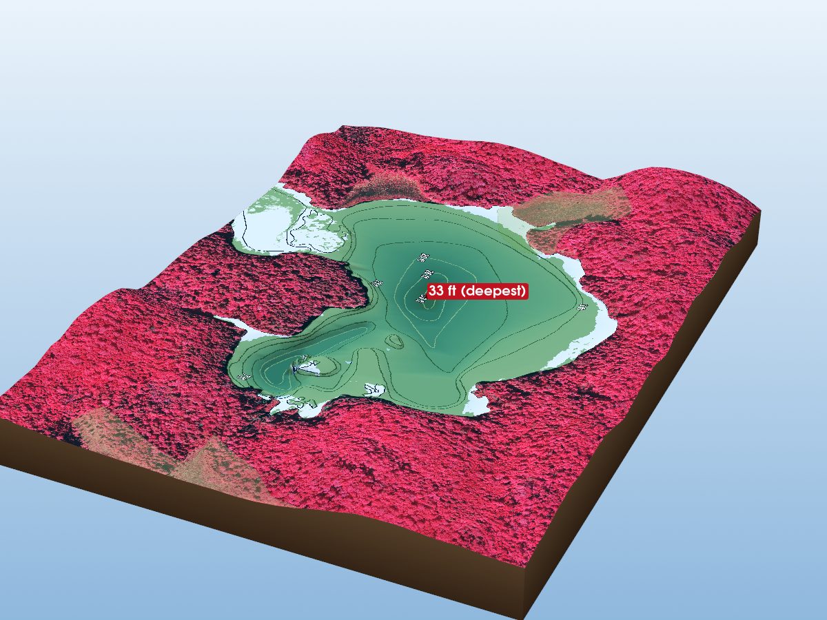 Depth map of Sprat Lake