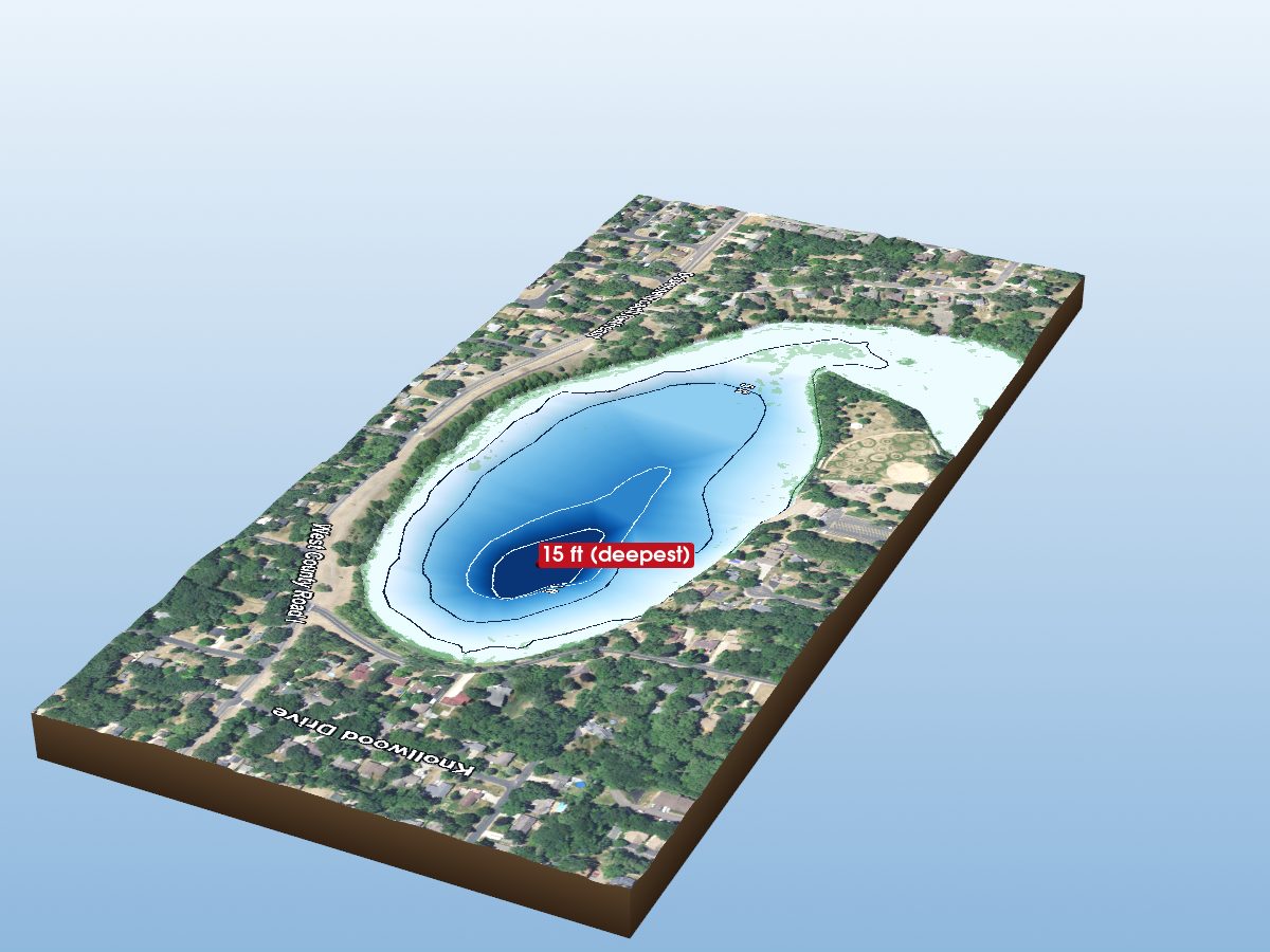 Depth map of Spring Lake