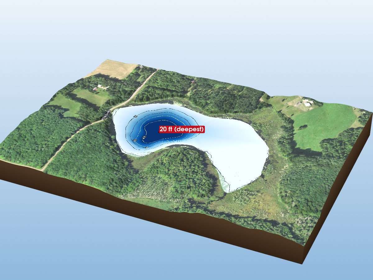 Depth map of Spring Lake