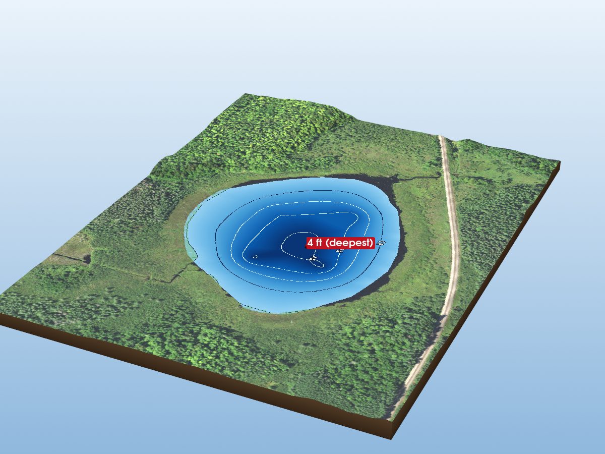 Depth map of Spring Lake