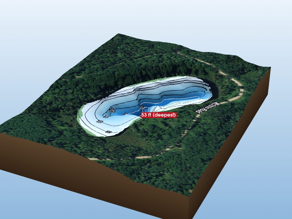 Depth map of Spring Lake