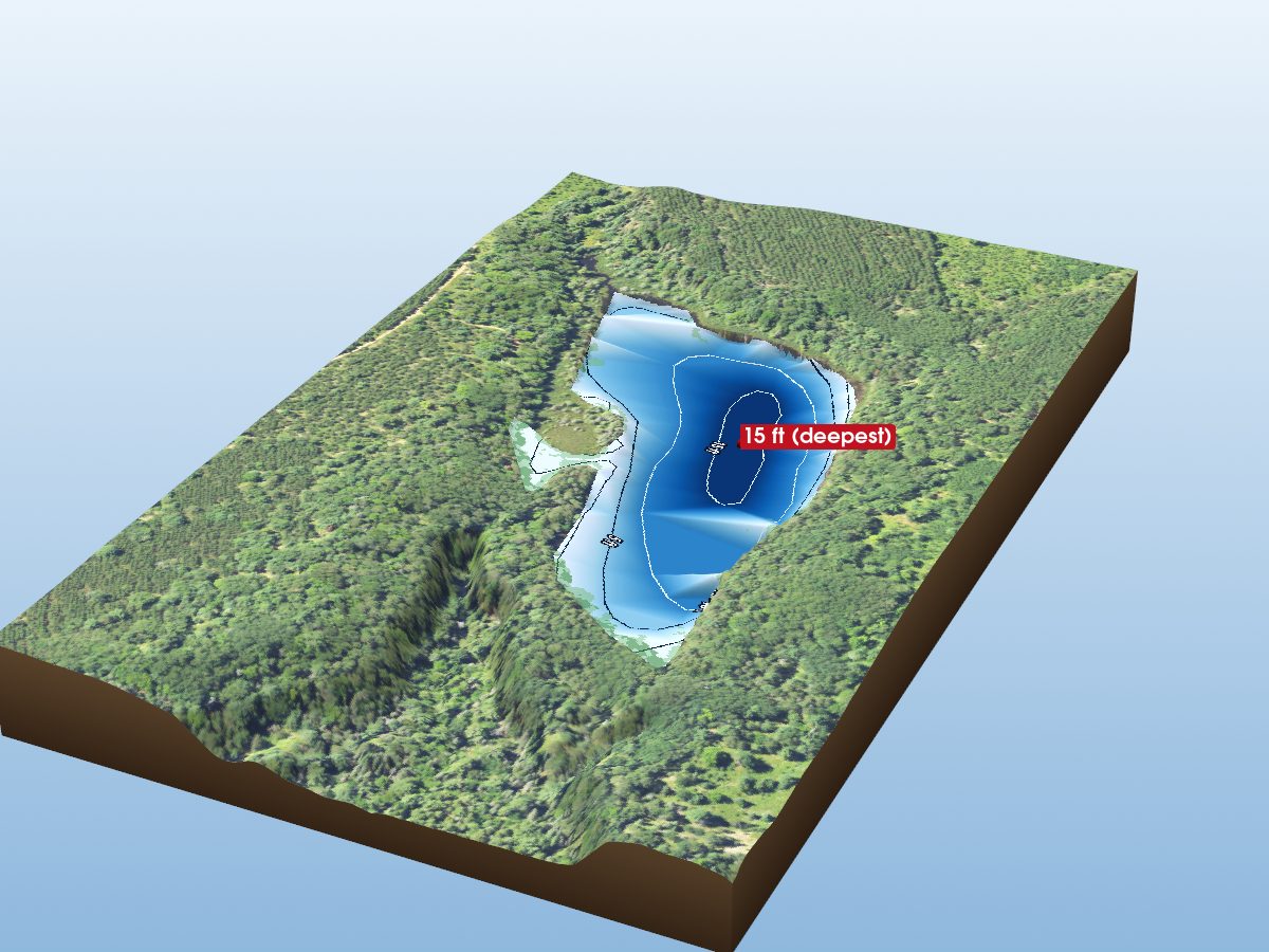 Depth map of Spring Lake