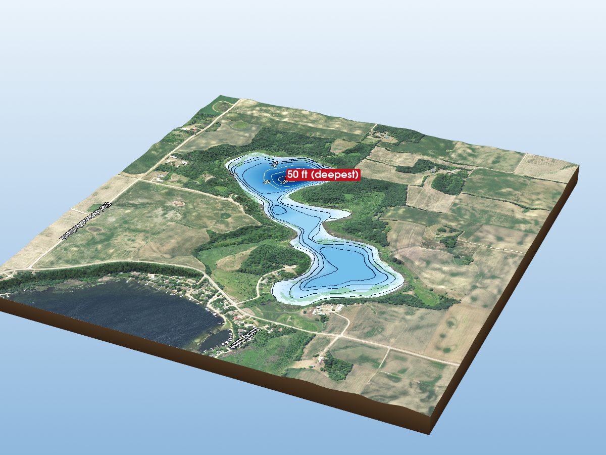 Depth map of Spring Lake