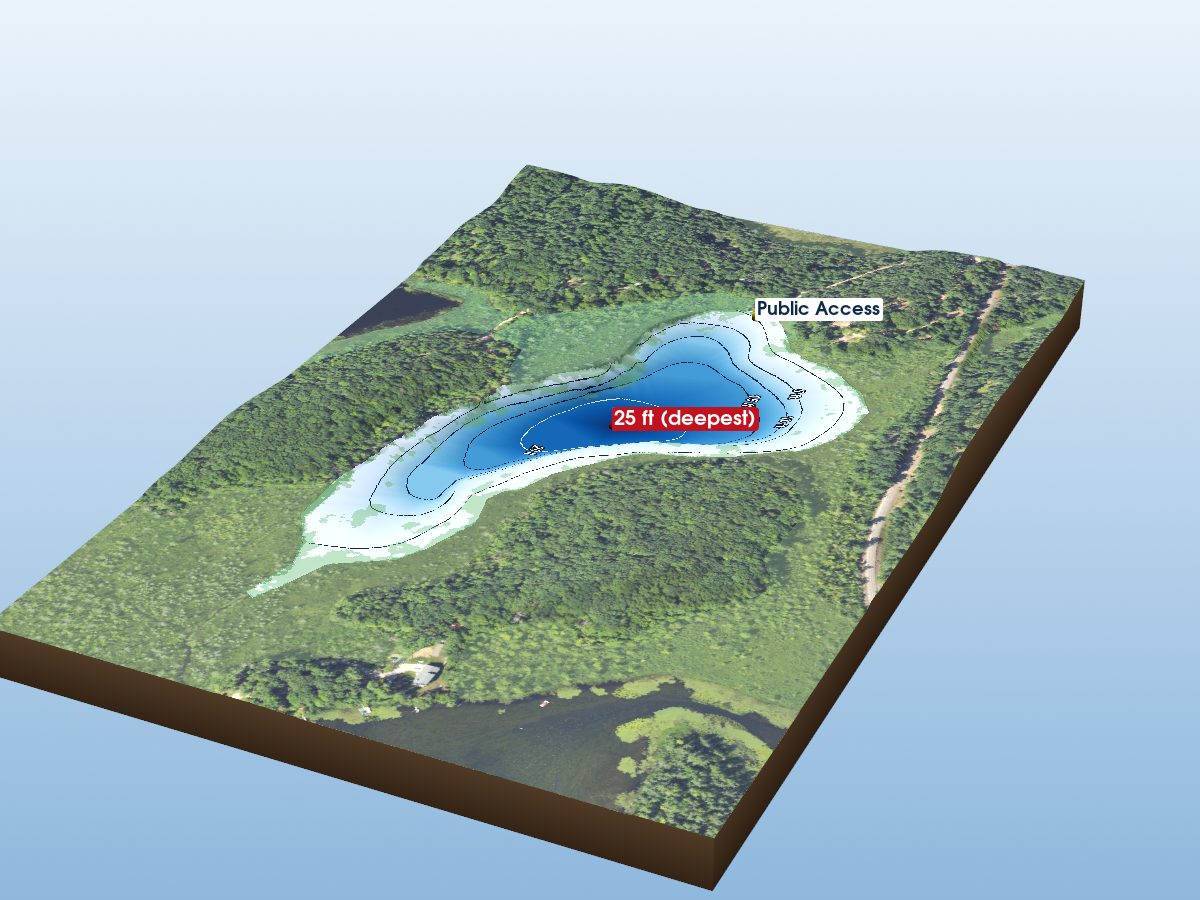 Depth map of Spring Lake