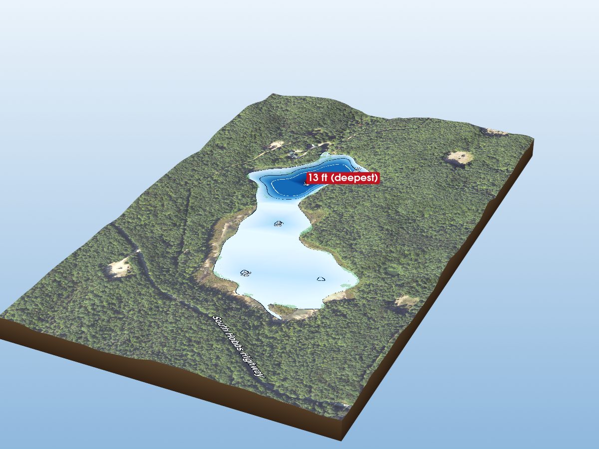Depth map of Spring Lake