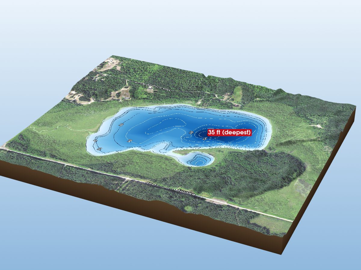 Depth map of Spring Lake