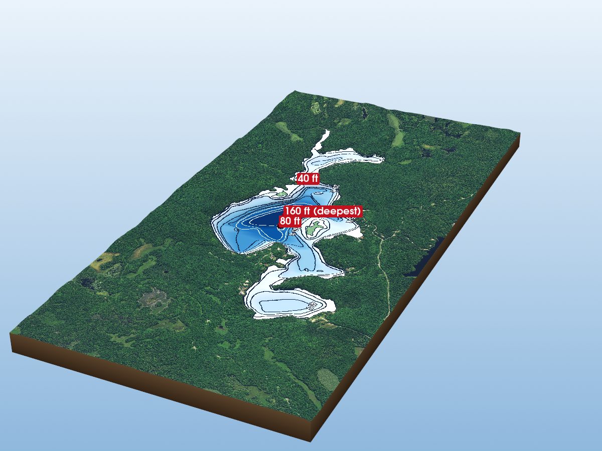 Depth map of Spring Lake