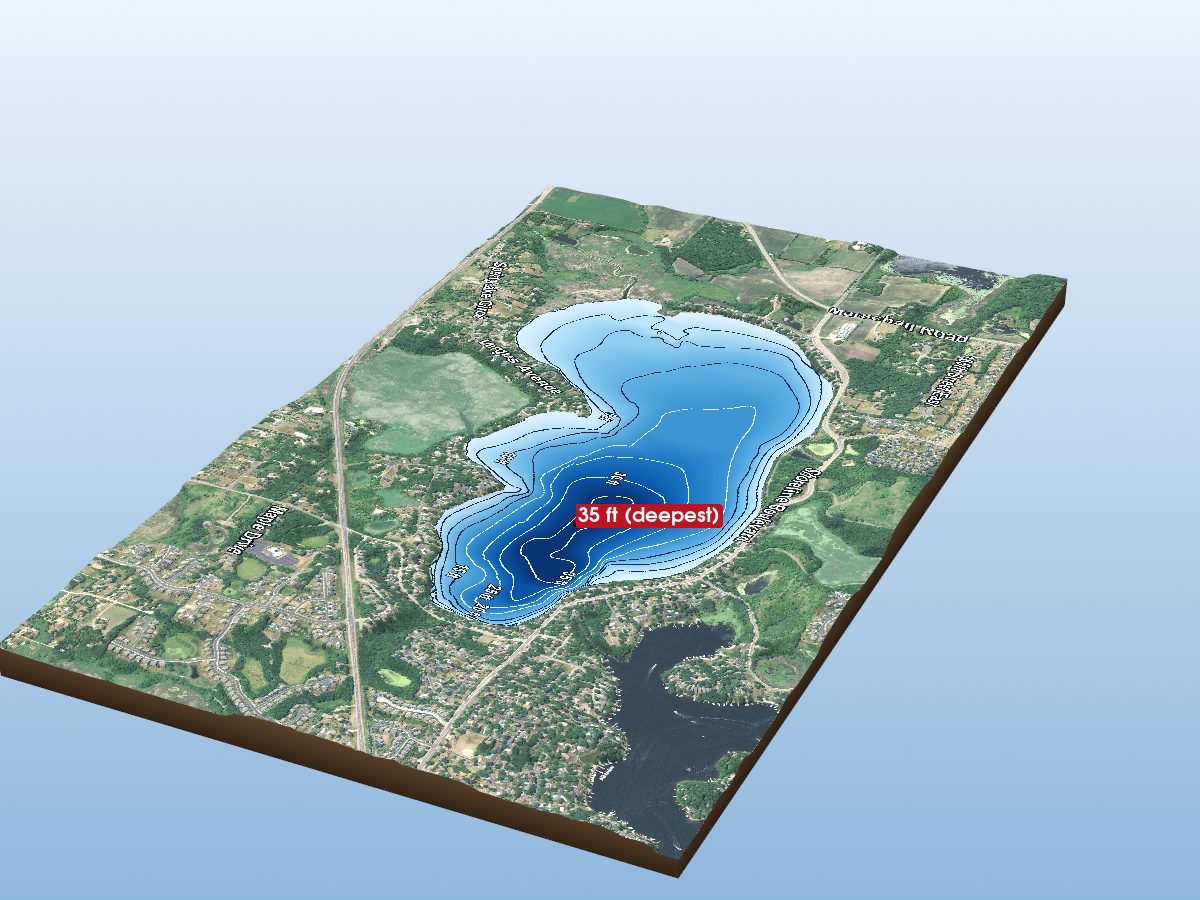 Depth map of Spring Lake