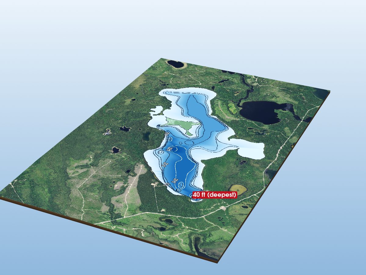Depth map of Springwater Lake