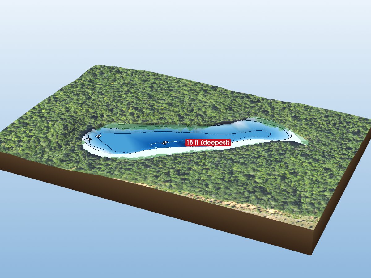 Depth map of Spruce Lake