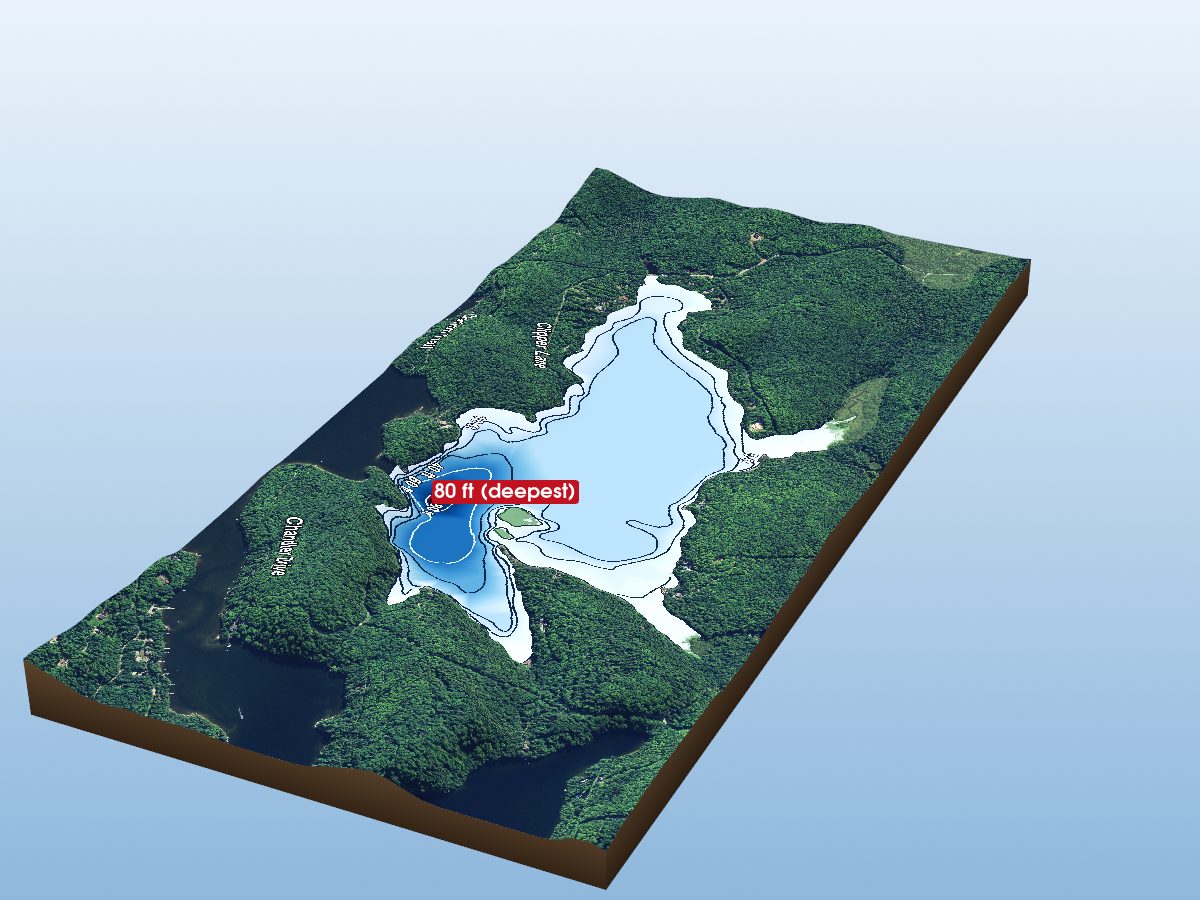 Depth map of Spruce Lake
