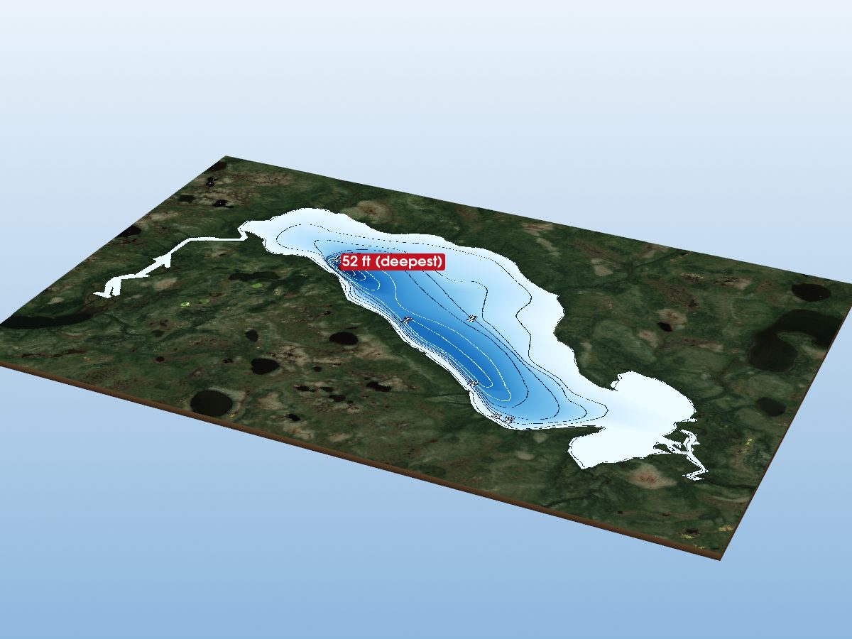 Depth map of Spruce Lake
