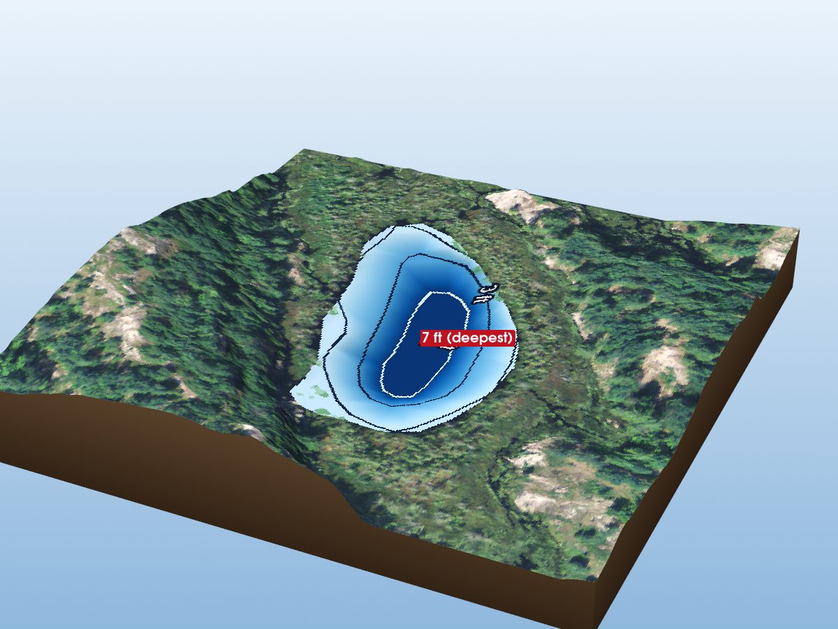 Depth map of Spruce Lake