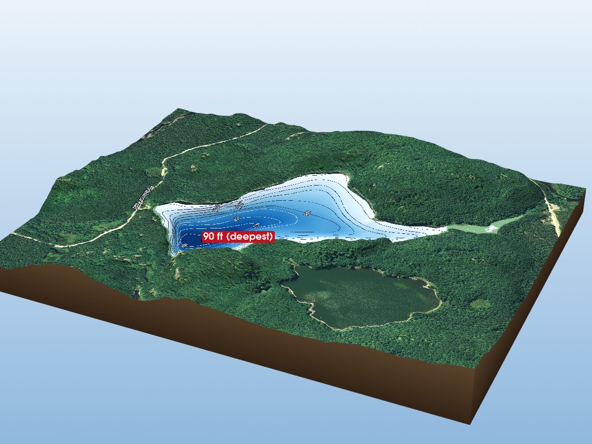 Depth map of Square Lake