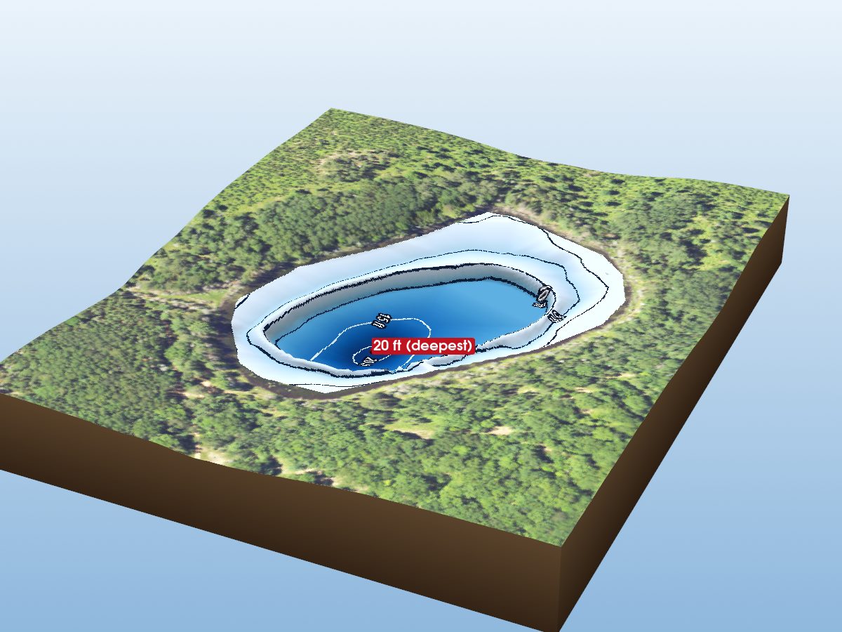 Depth map of Square Lake