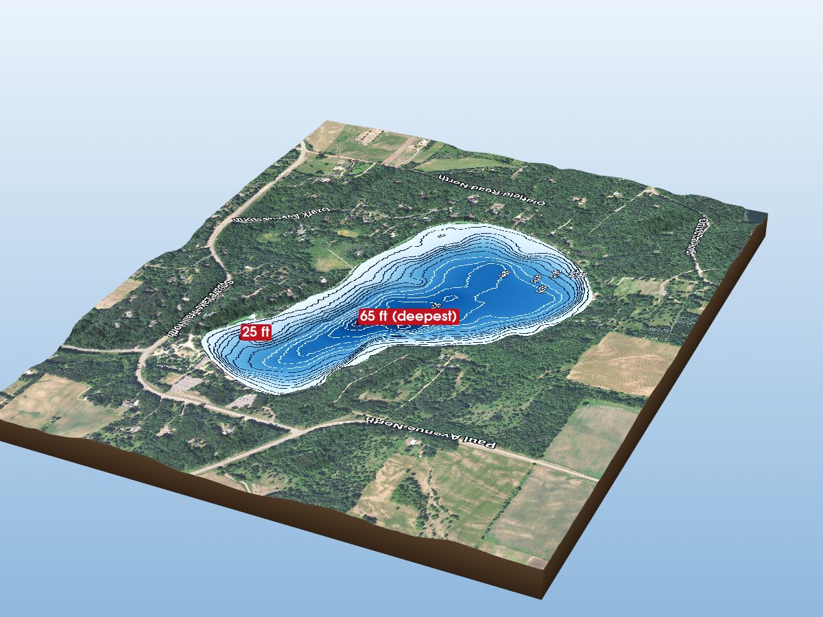 Depth map of Square Lake