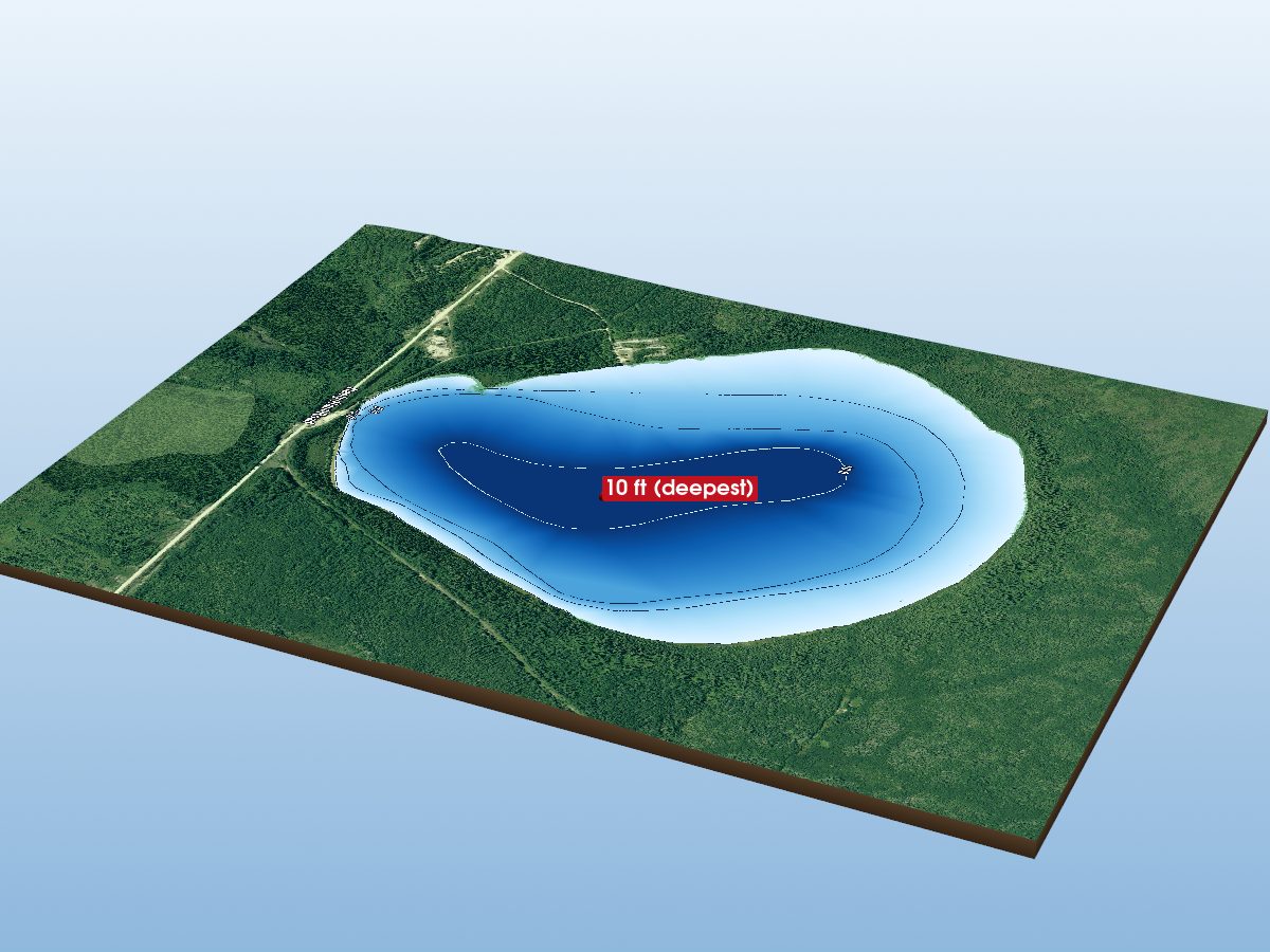 Depth map of St. Amand Lake