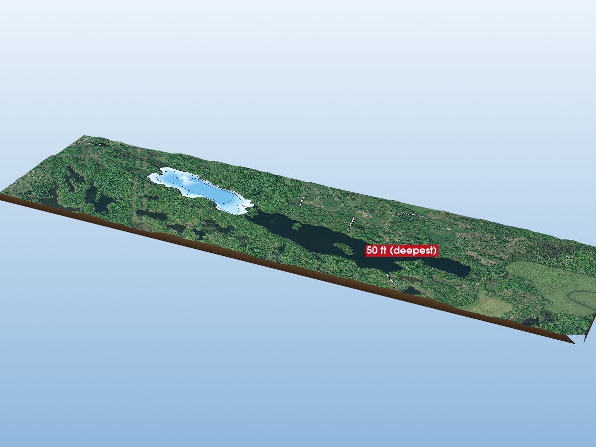 Depth map of St. Andrews Lake