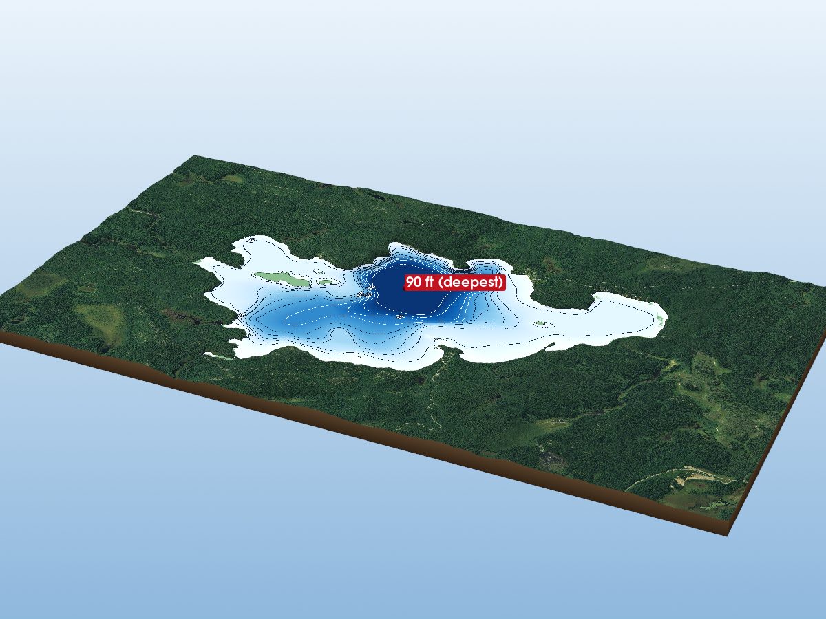 Depth map of St. Anthony Lake