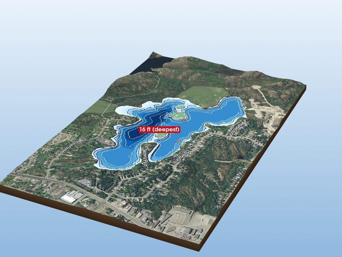 Depth map of St. Charles Lake