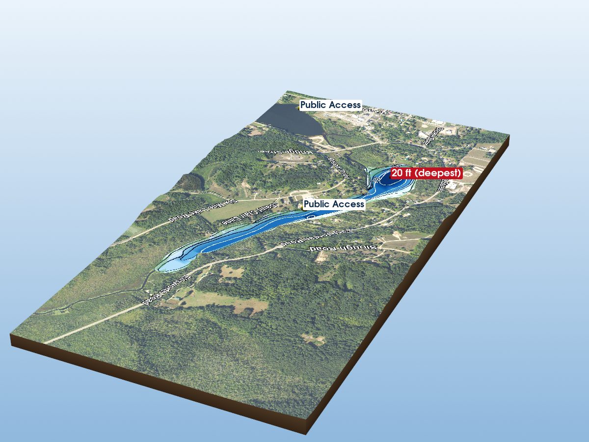 Depth map of St. Clair Lake