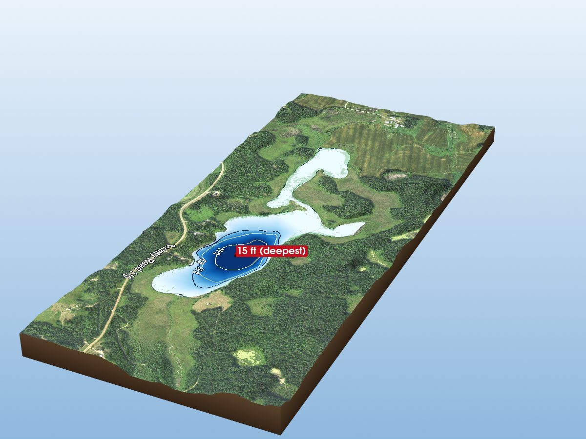 Depth map of St. Clair Lake