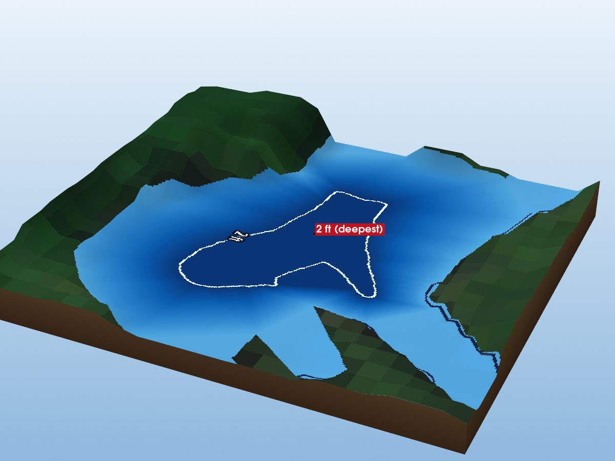 Depth map of St. Edmunds Lake 10
