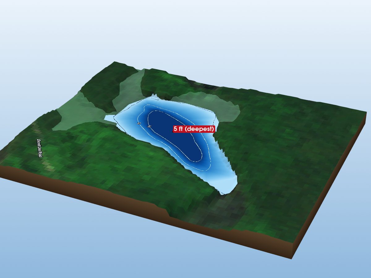 Depth map of St. Edmunds Lake 11