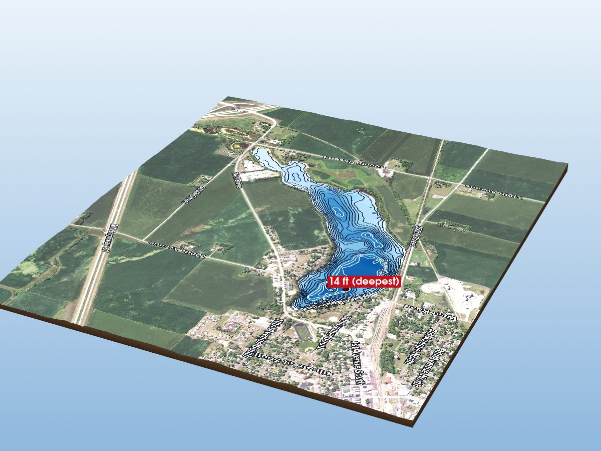 Depth map of St. James Lake