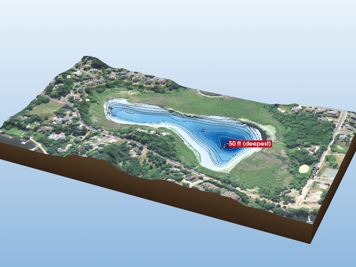 Depth map of St. Joe Lake