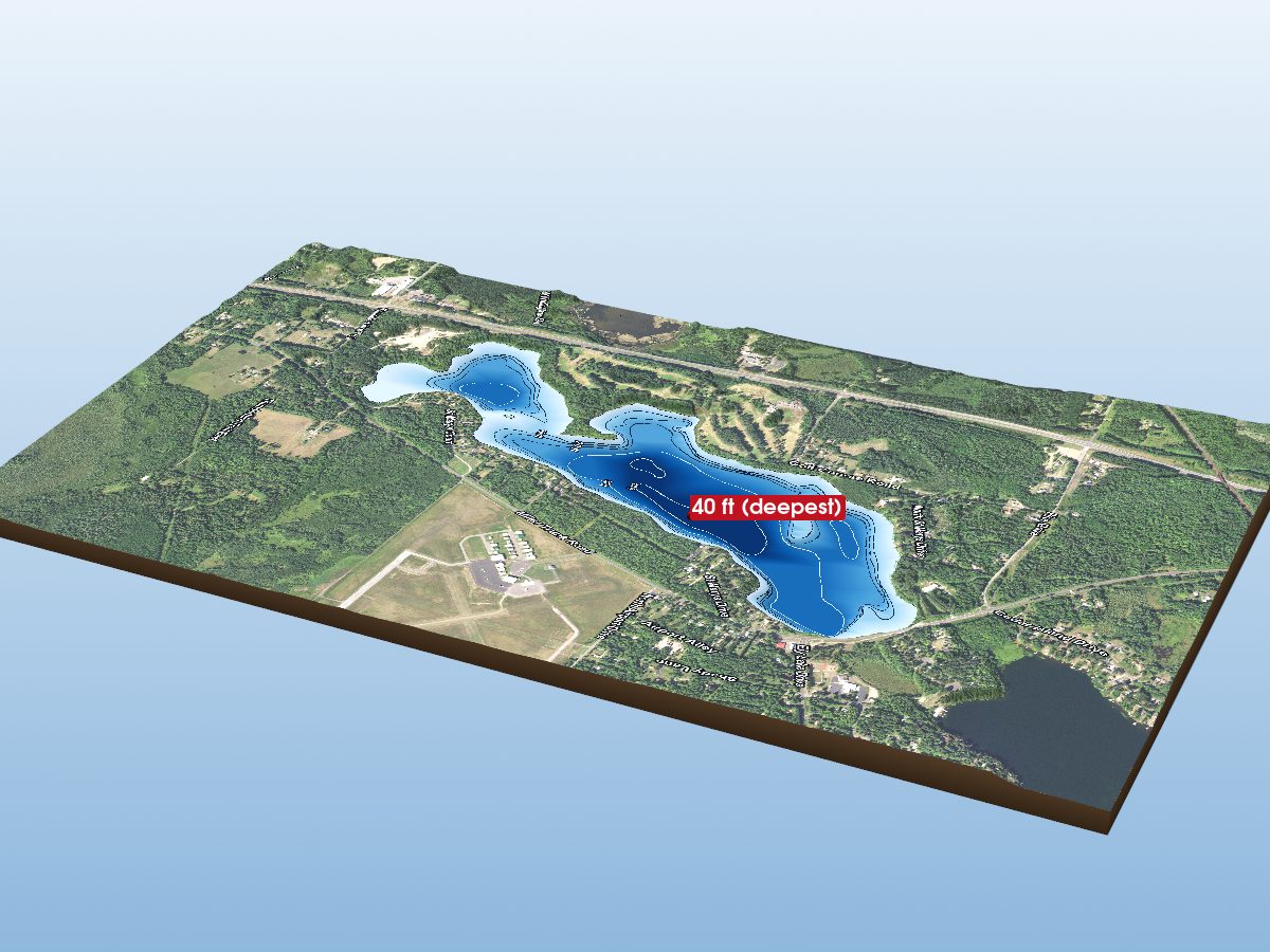 Depth map of St. Mary's Lake