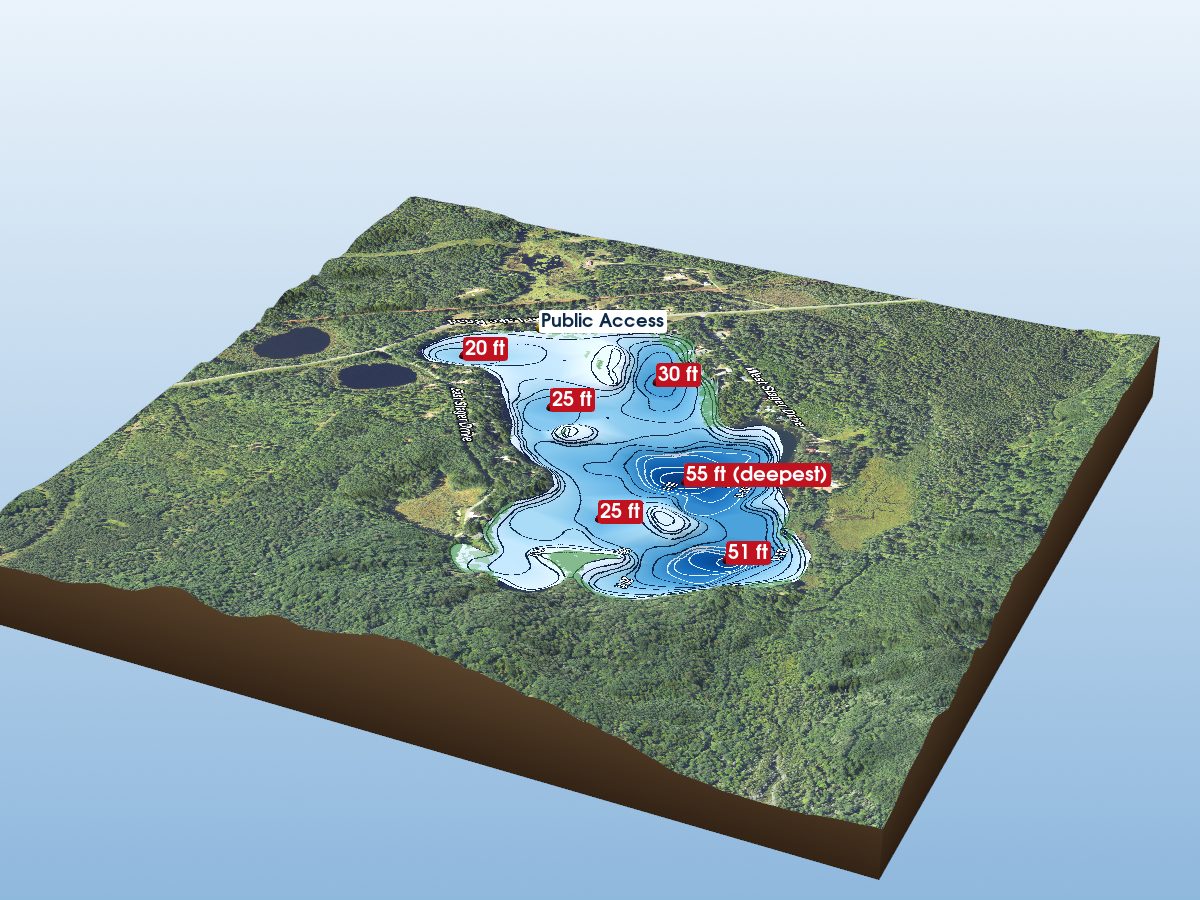 Depth map of Stager Lake