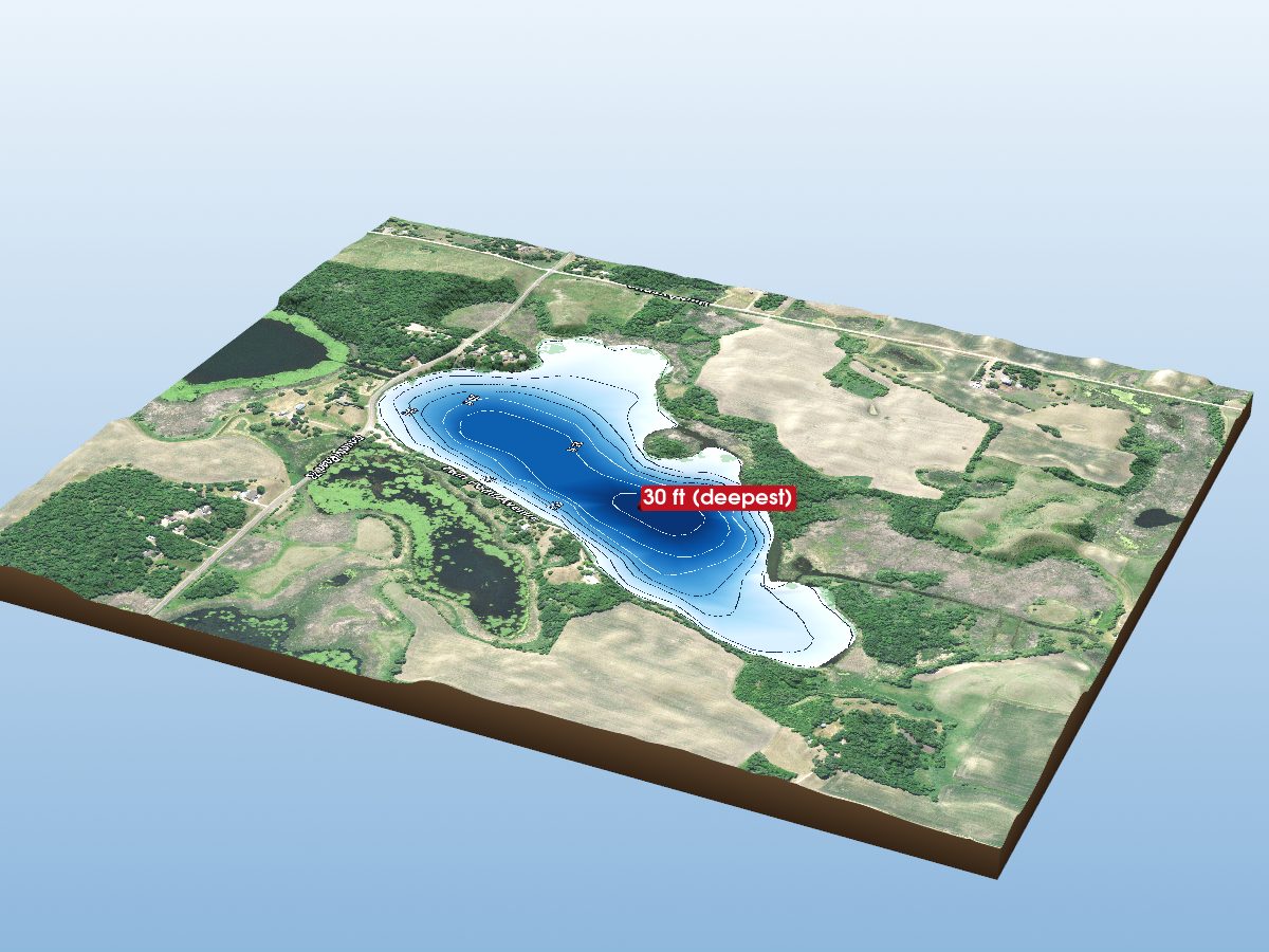 3D depth map of Stahl's Lake