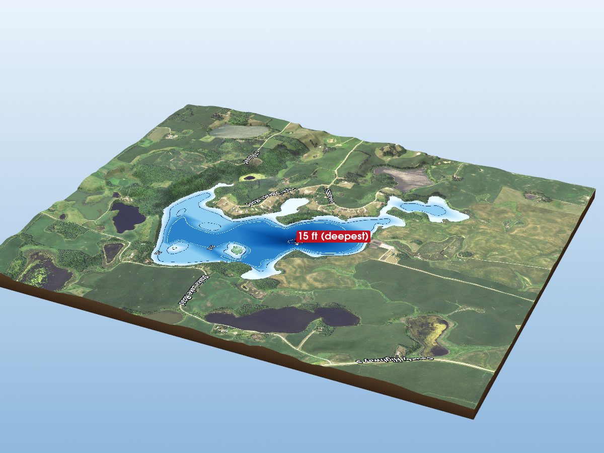 Depth map of Stakke Lake