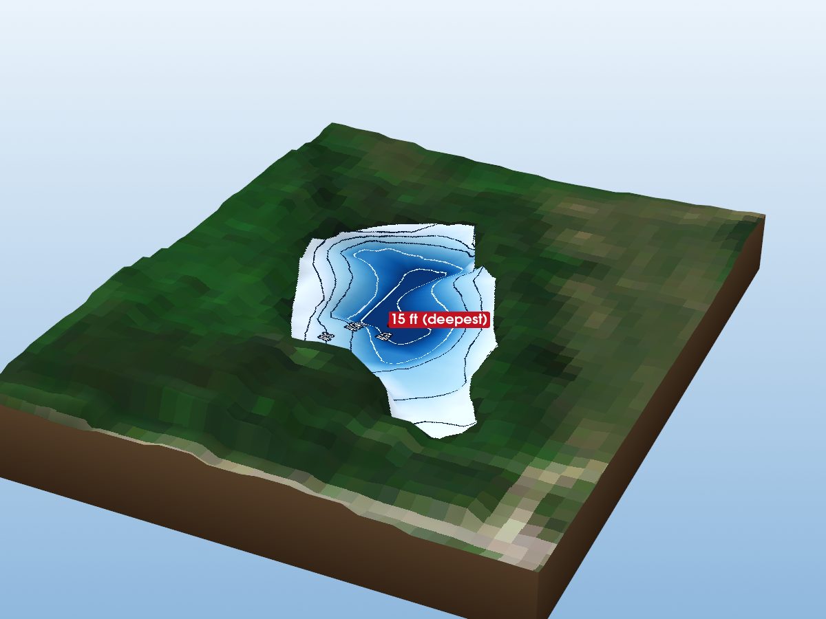 Depth map of Staley Lake
