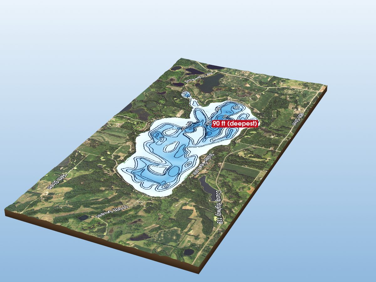 Depth map of Stalker Lake