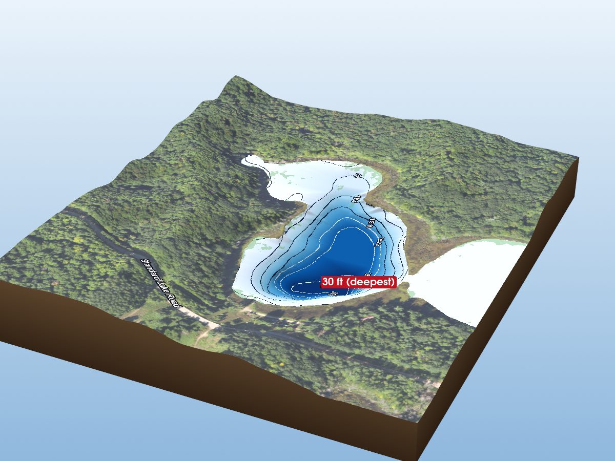 Depth map of Standard Lake