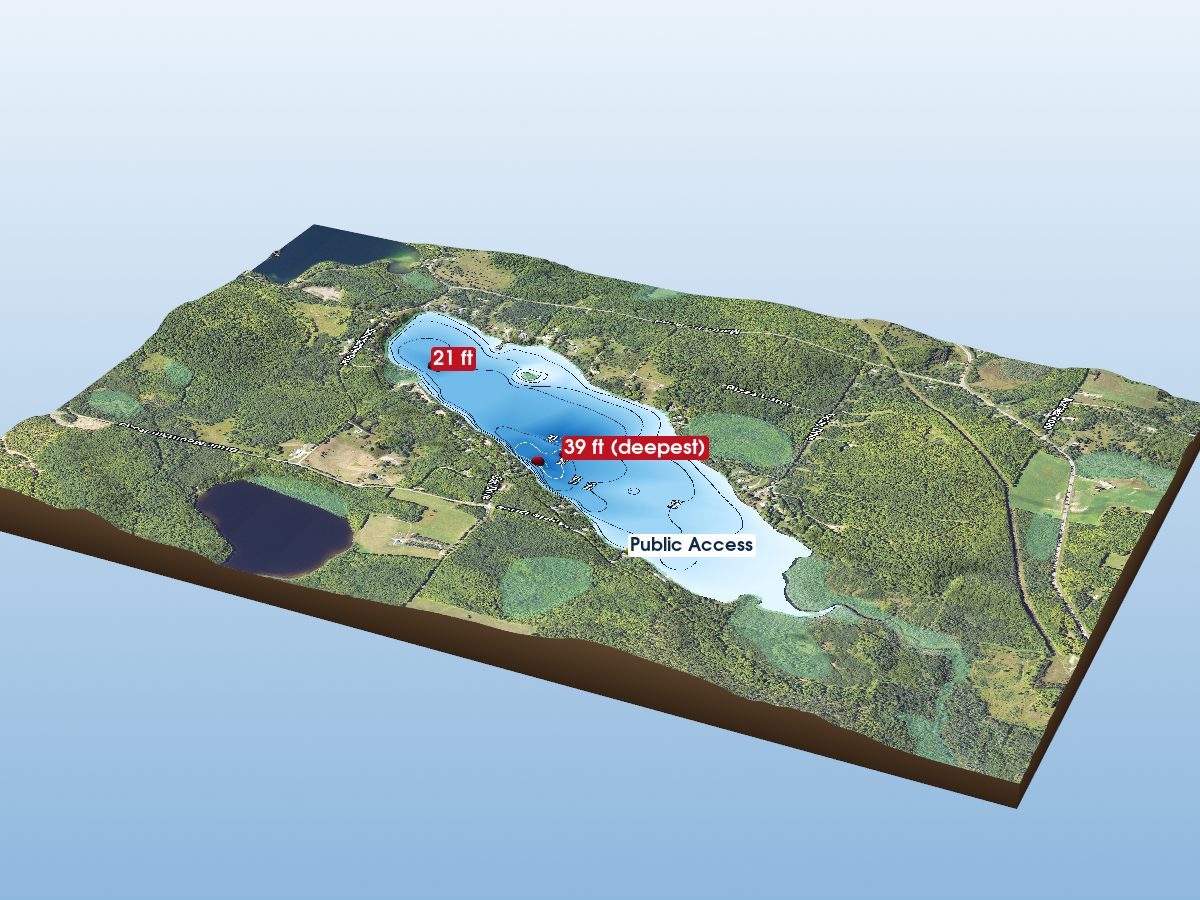 Depth map of Stanley Lake