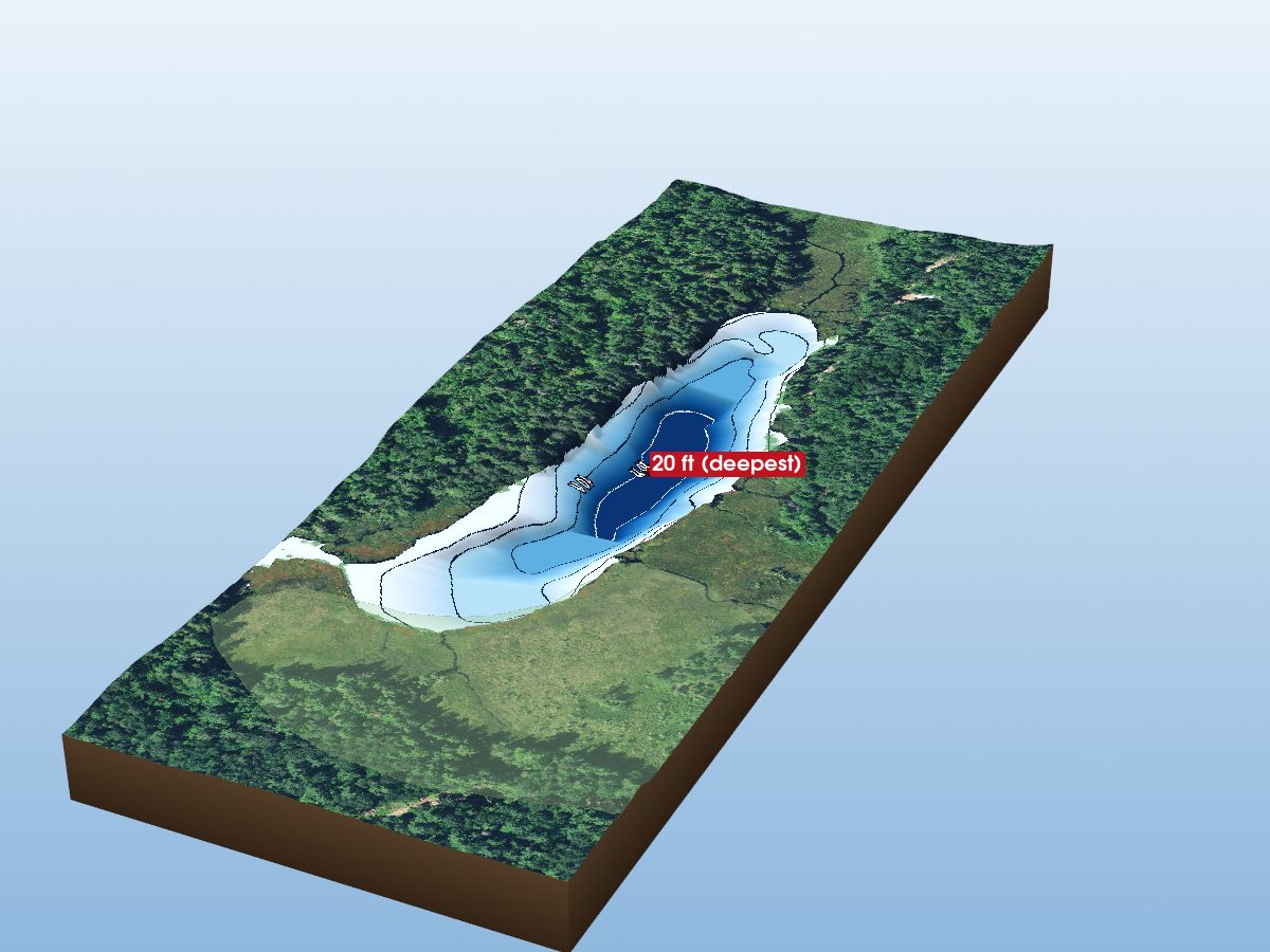 Depth map of Stans Lake