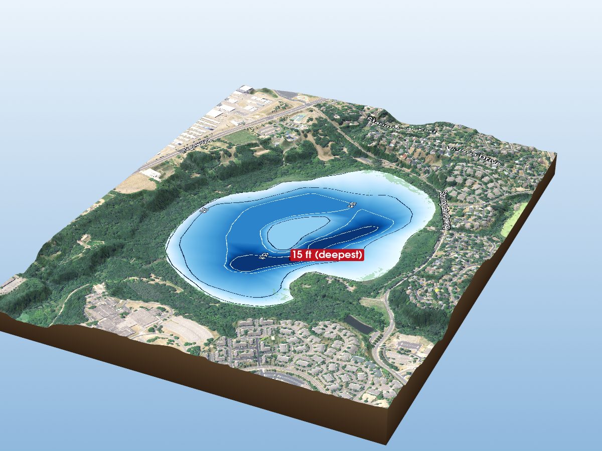 Depth map of Staring Lake