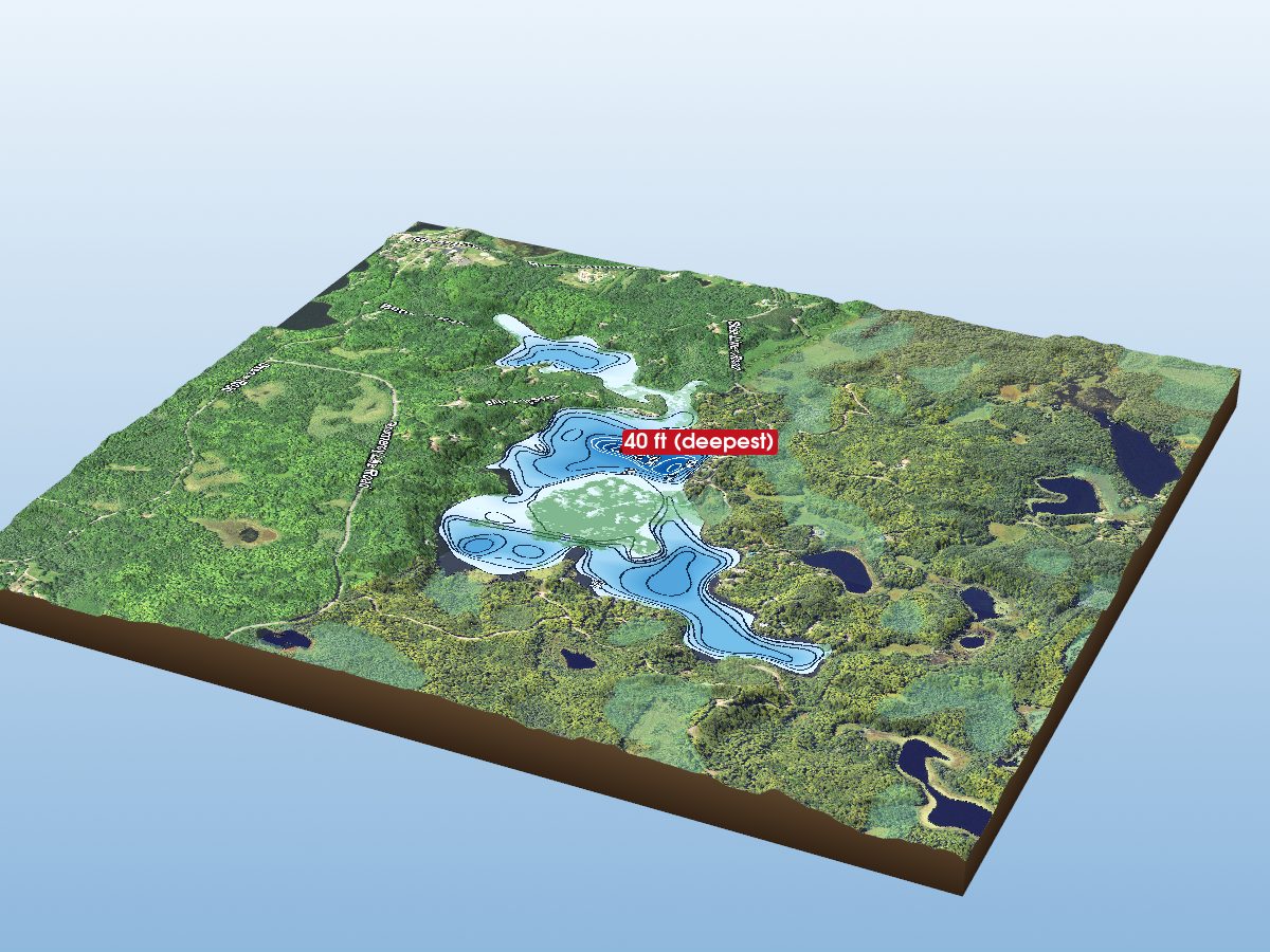 Depth map of Stateline Lake