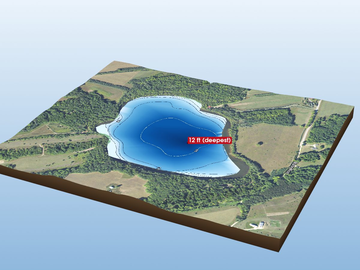 Depth map of Steele Lake