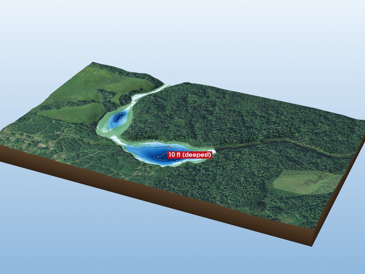 Depth map of Steele Lake